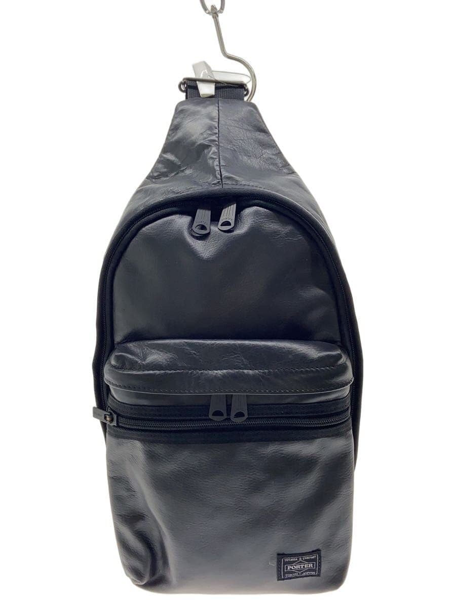 PORTERALOOF SLING SHOULDER BAG Leather Black 023-03799