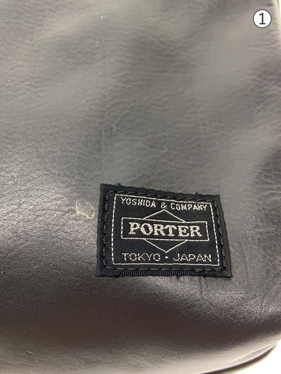 PORTERALOOF SLING SHOULDER BAG Leather Black 023-03799 5