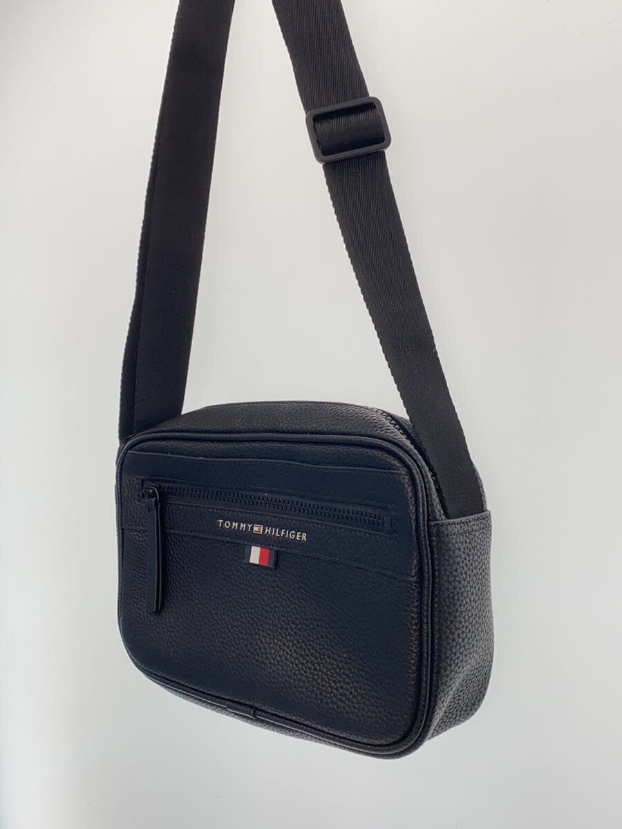 TOMMY HILFIGER Shoulder Bag Faux Leather BLK 2