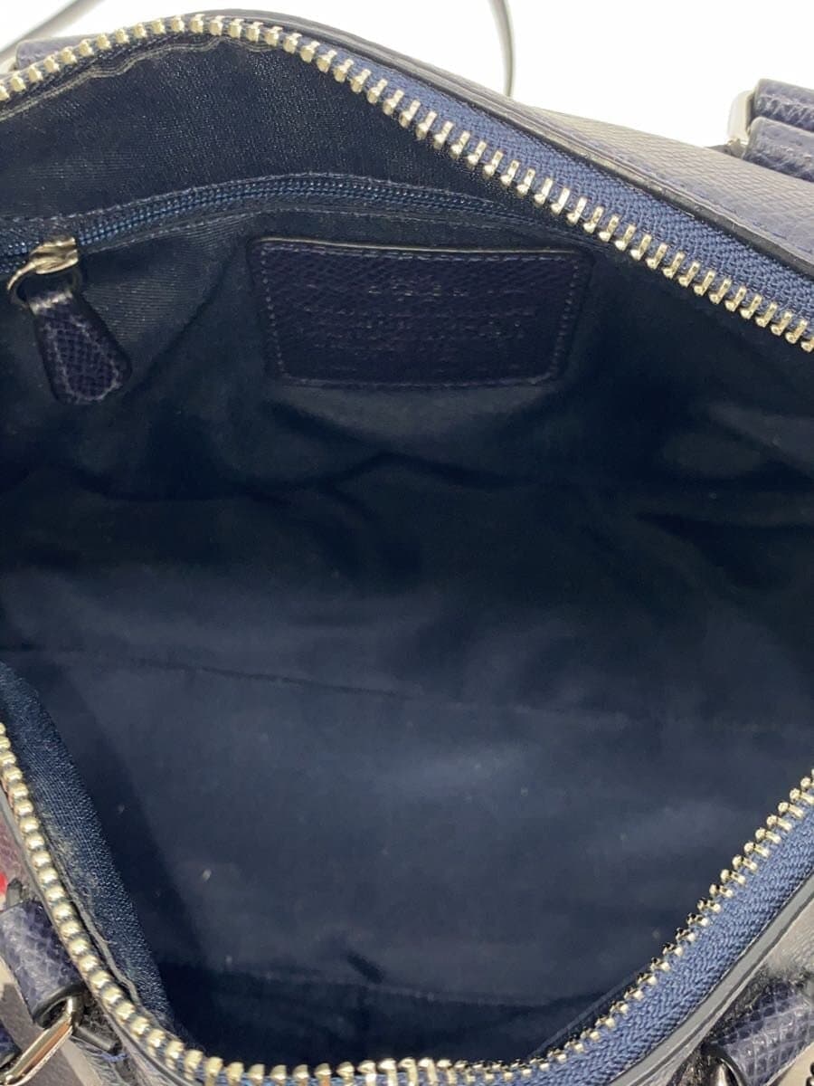 COACH Boston Bag_Art_Floral Pattern Leather Navy F37482 6