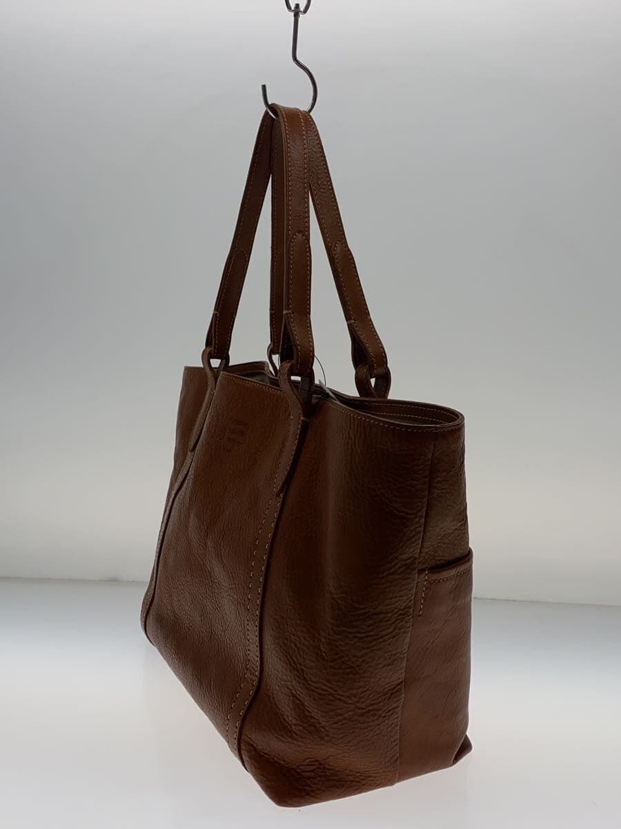 GENTEN Tote Bag Tool Logo Leather BRW 2