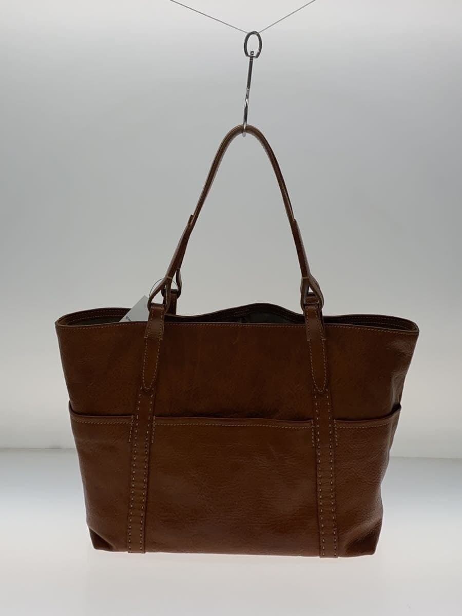 GENTEN Tote Bag Tool Logo Leather BRW 3