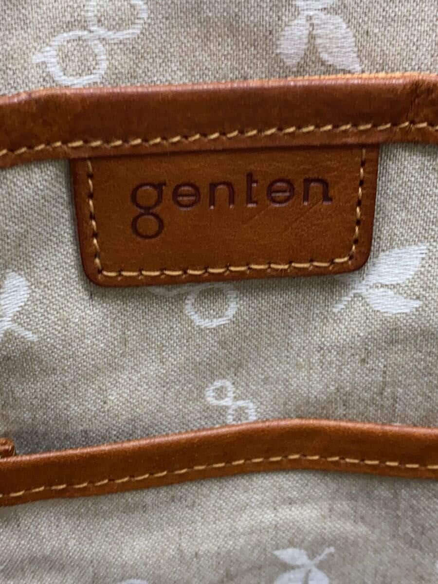 GENTEN Tote Bag Tool Logo Leather BRW 5