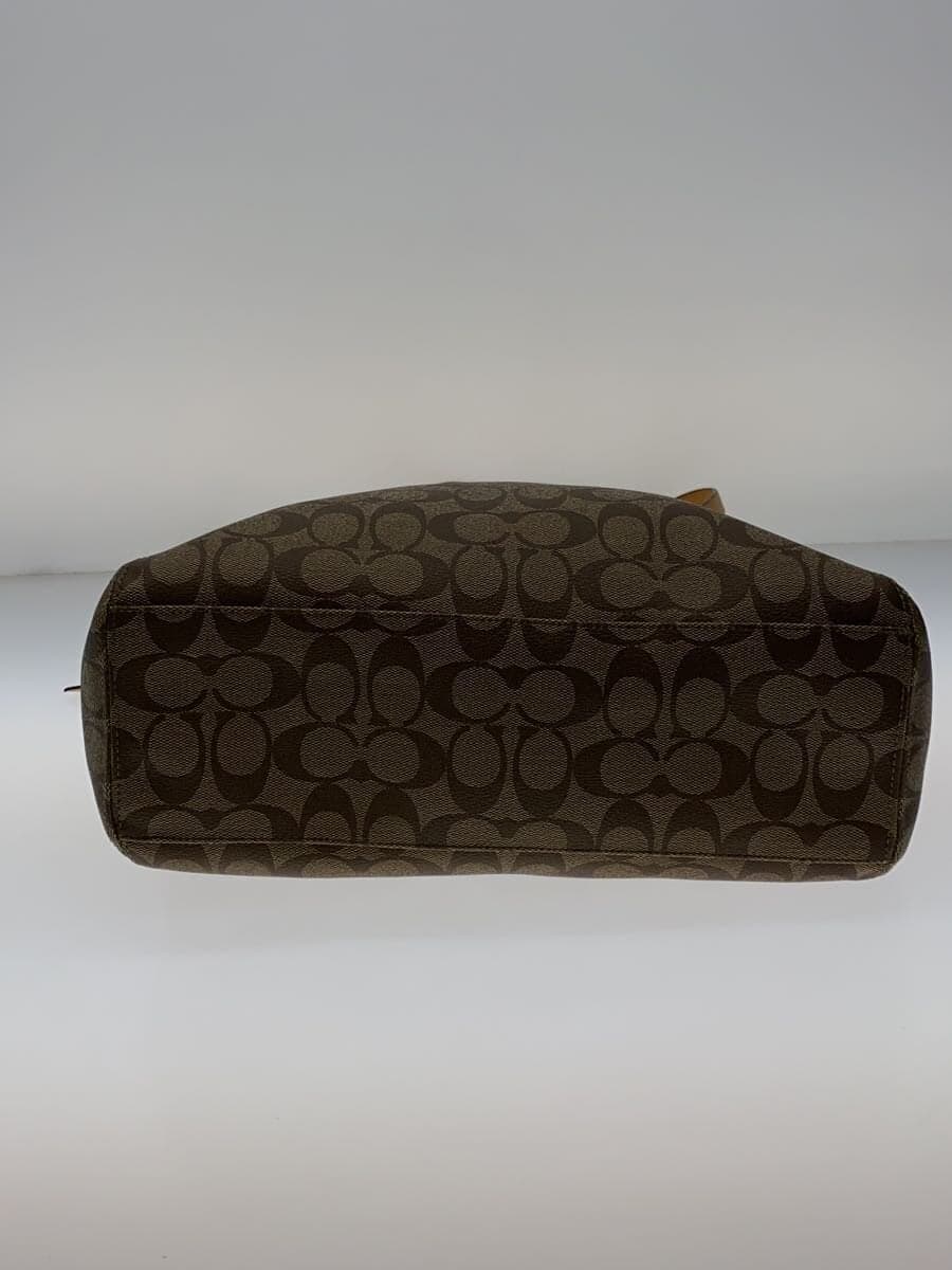 COACH Shoulder Bag Signature Allover Pattern Canvas BEG Allover Pattern F19817 4