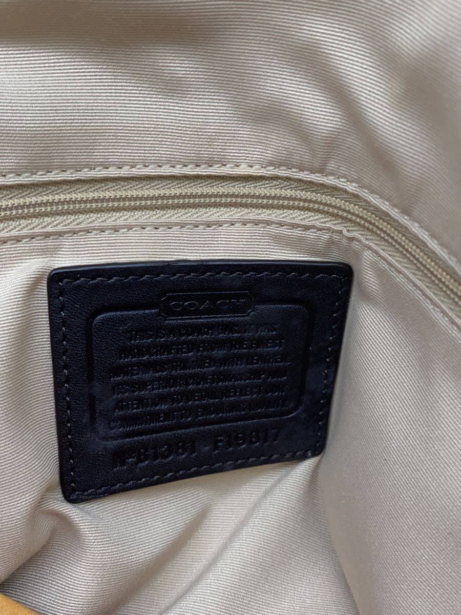 COACH Shoulder Bag Signature Allover Pattern Canvas BEG Allover Pattern F19817 5