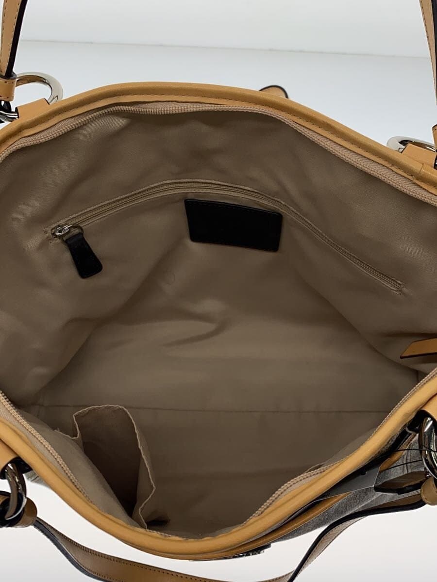 COACH Shoulder Bag Signature Allover Pattern Canvas BEG Allover Pattern F19817 6