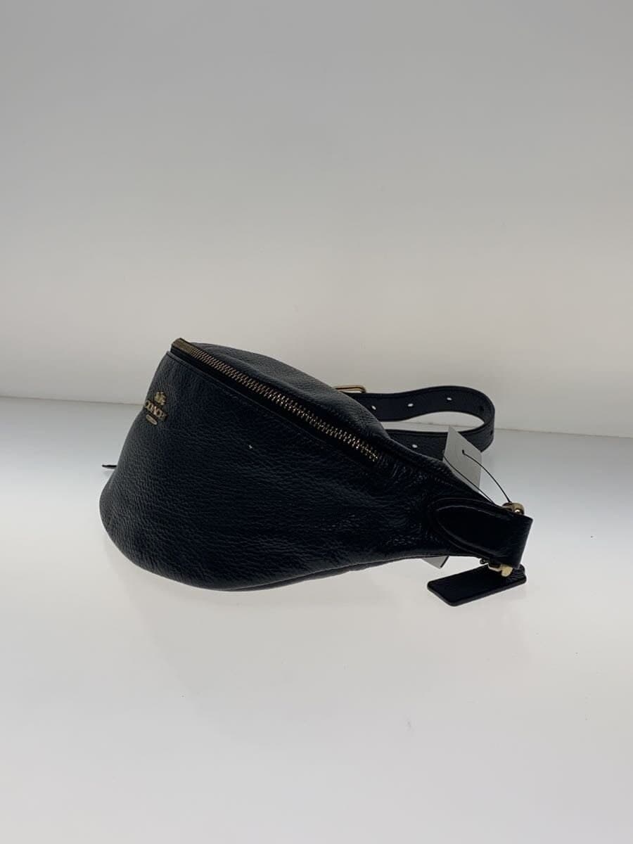 COACH BELT BAG Waist Bag Leather Black F48738 Metal fittings have discoloration 2
