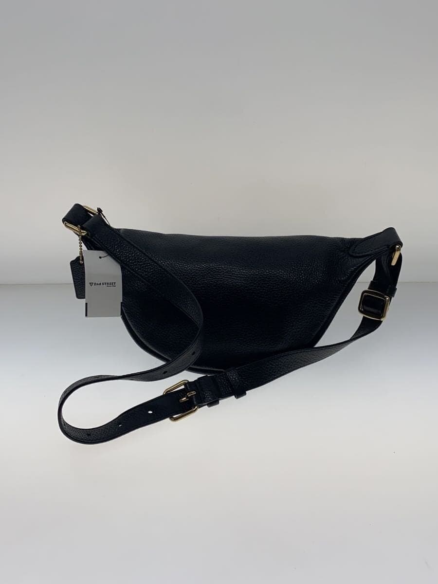 COACH BELT BAG Waist Bag Leather Black F48738 Metal fittings have discoloration 3