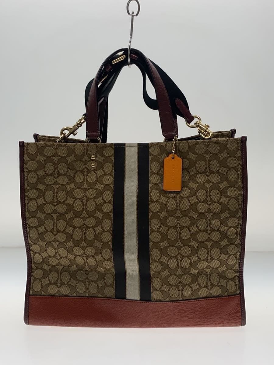 COACH Signature Jacquard Dempsey Tote BRW All-over pattern C1548 3