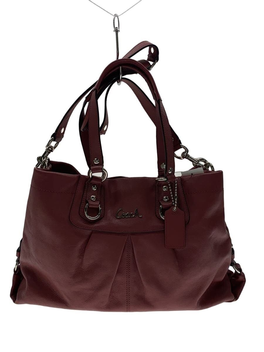 COACH Tote Bag - All Leather Leather PNK F15513
