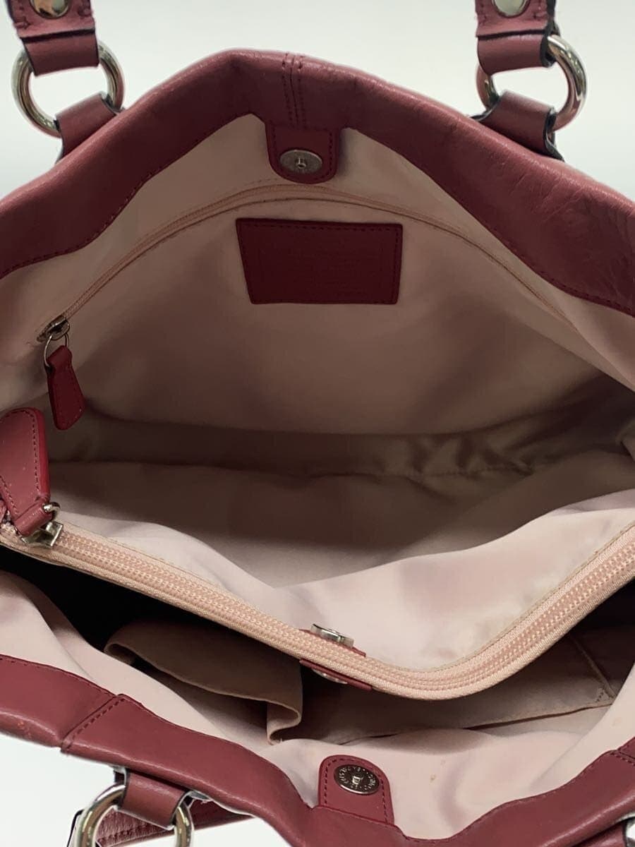 COACH Tote Bag - All Leather Leather PNK F15513 6
