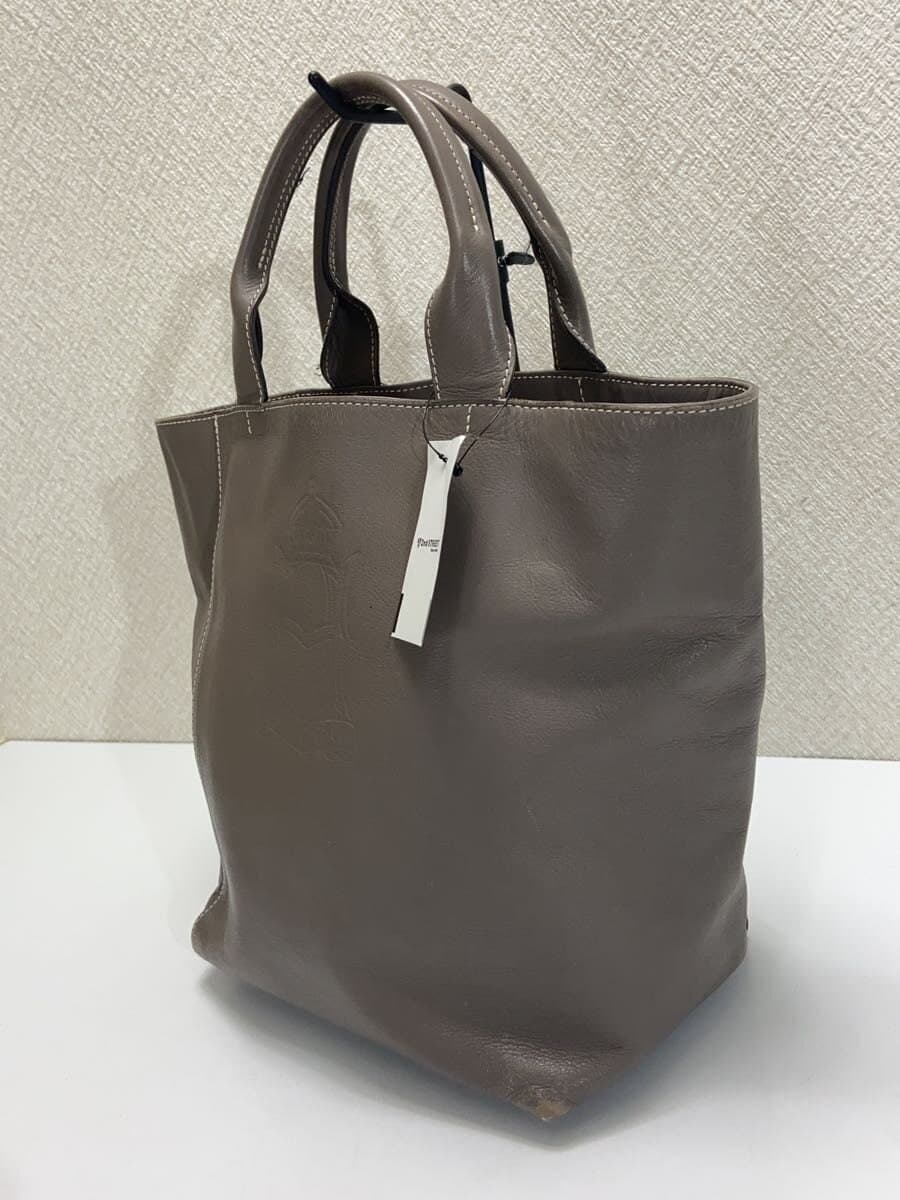 HIROFU Tote Bag Leather BRW Solid 2