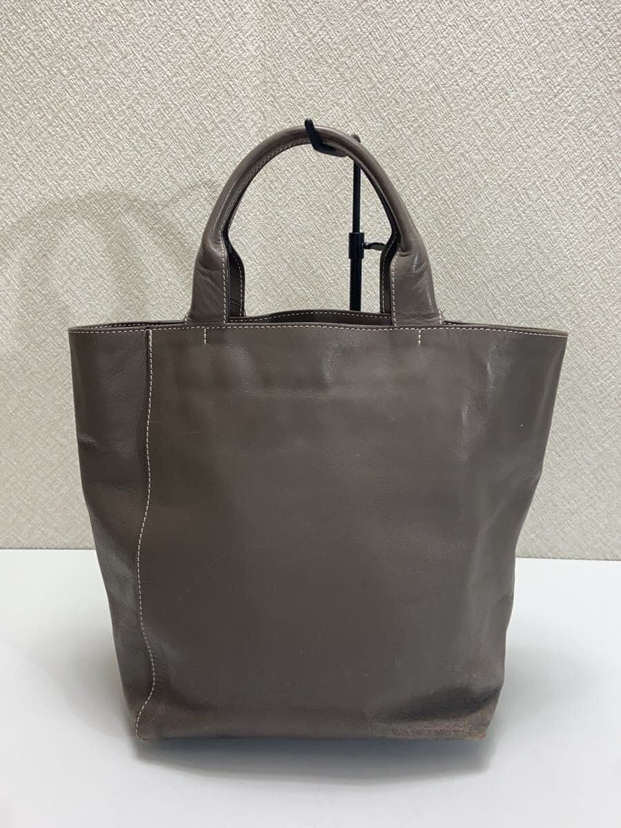 HIROFU Tote Bag Leather BRW Solid 3