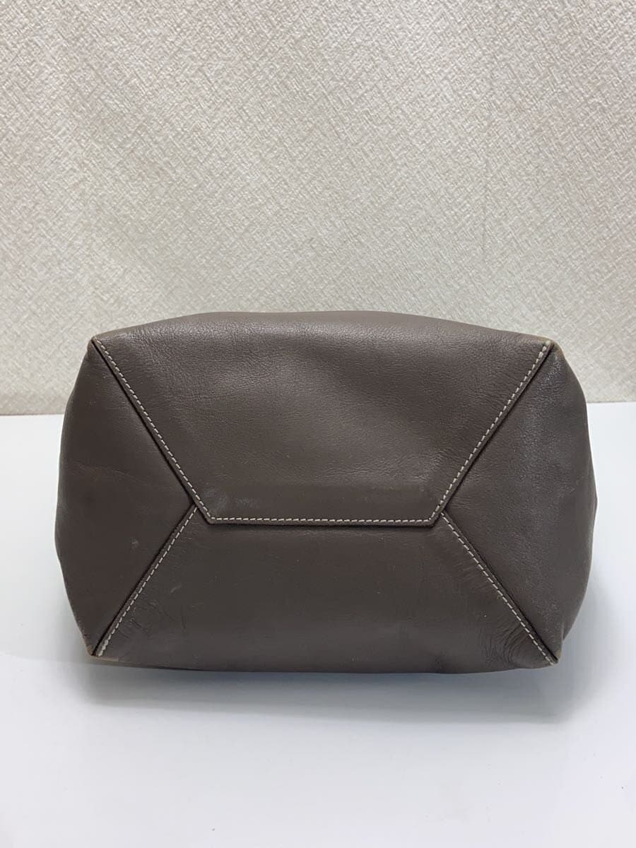 HIROFU Tote Bag Leather BRW Solid 4