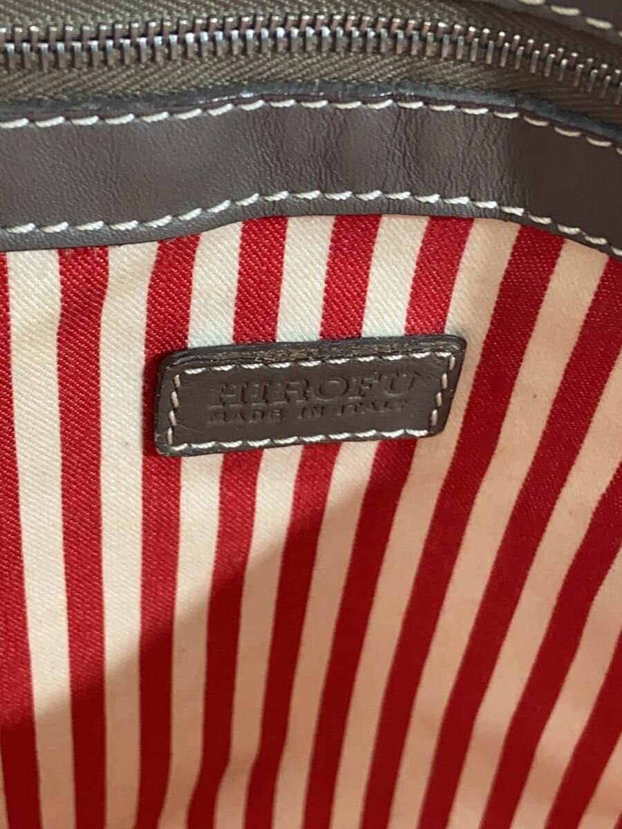 HIROFU Tote Bag Leather BRW Solid 5