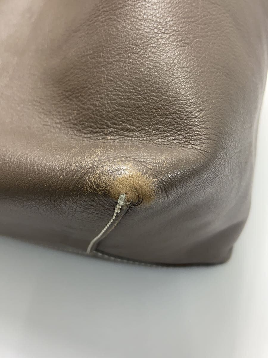 HIROFU Tote Bag Leather BRW Solid 7