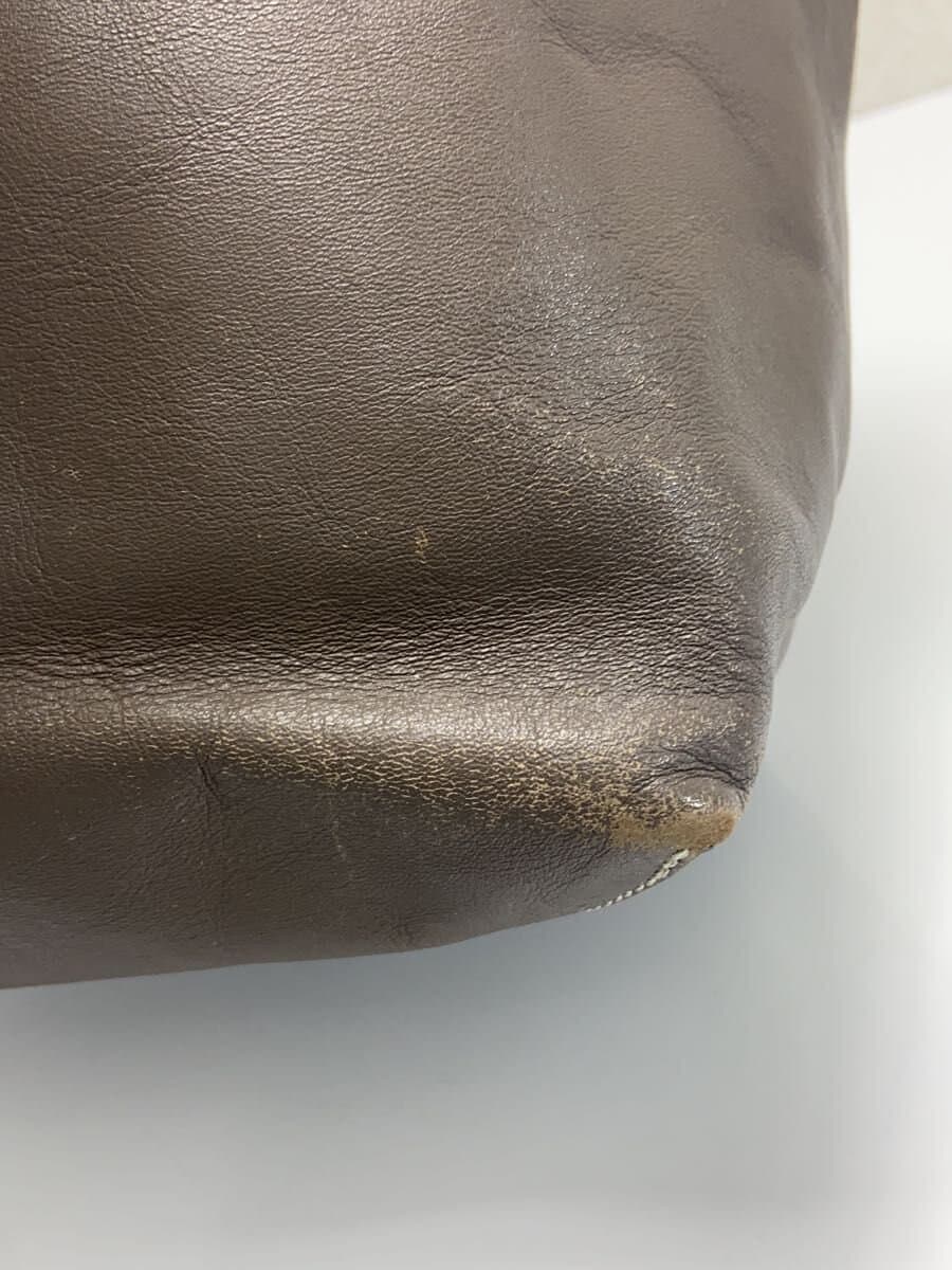 HIROFU Tote Bag Leather BRW Solid 8