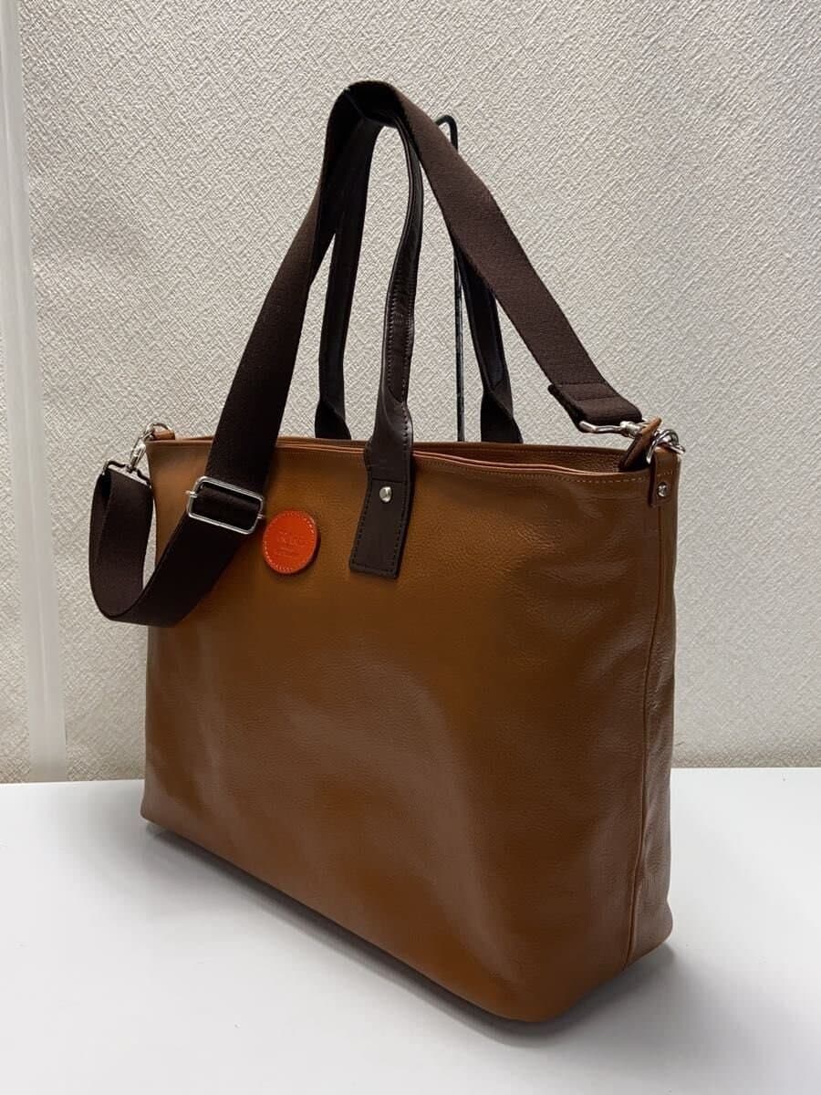 PRAIRIE GINZA Tote Bag Cowhide BRW Solid NA54350 2