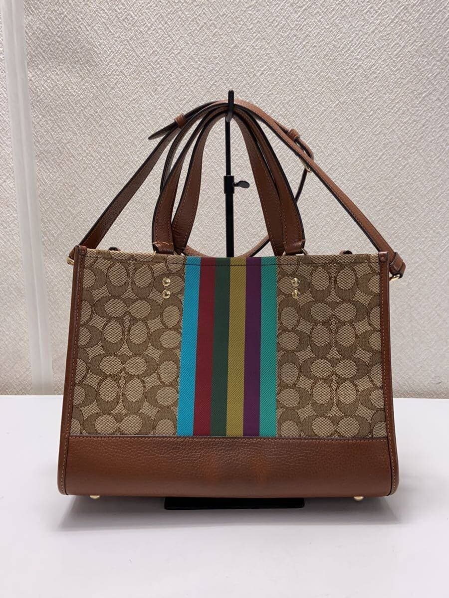 COACH Dempsey Carryall_Signature_With Strap and COACH Patch Canvas BRW 3