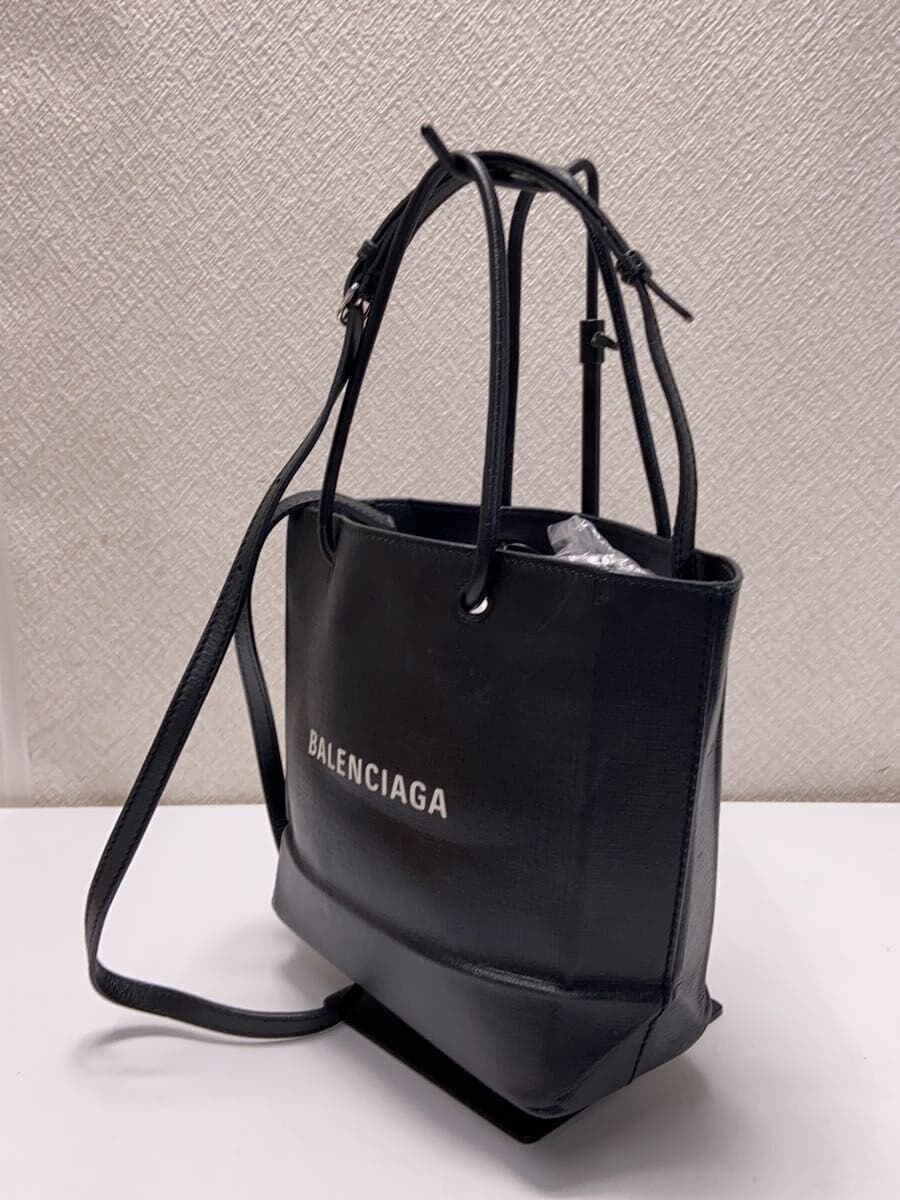 BALENCIAGA Handbag Leather BLK Solid 2