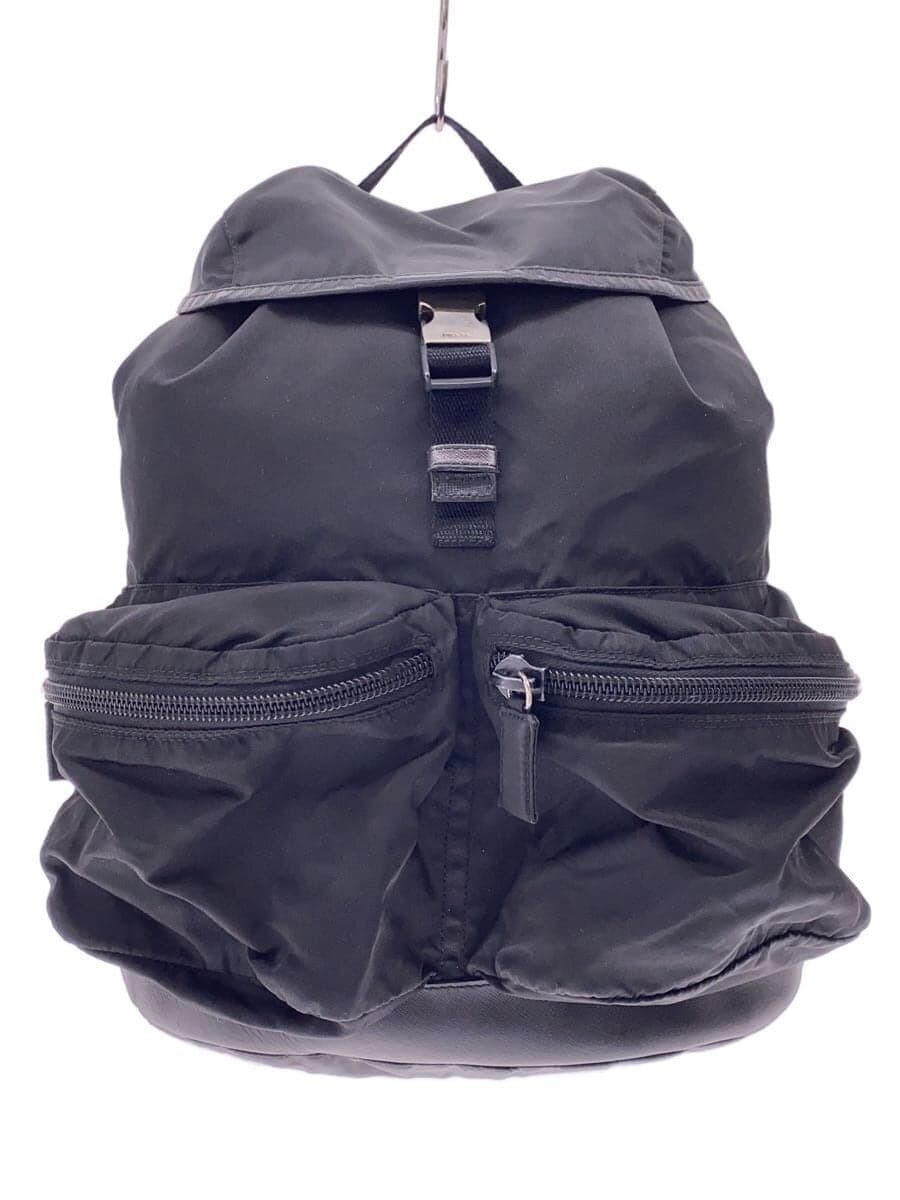 PRADA Backpack Nylon BLK V164