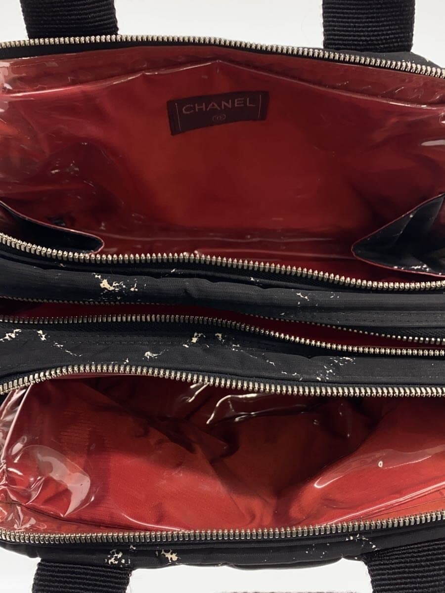 CHANEL Bag Nylon BLK All Over Pattern 6