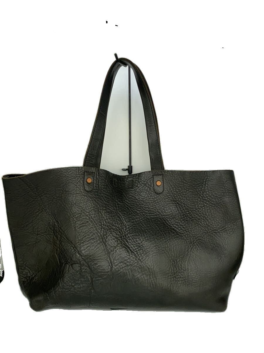 SLOW Tote Bag Leather BLK 3
