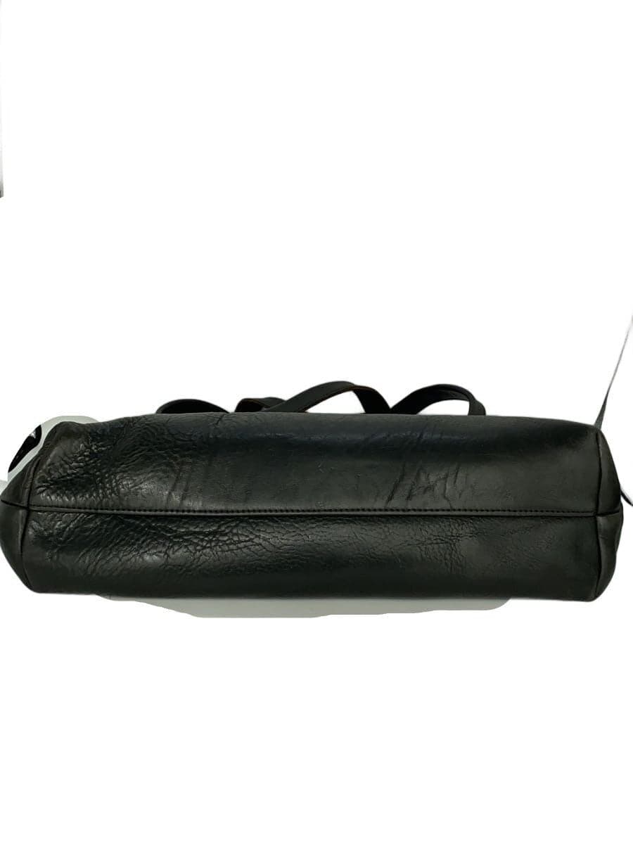SLOW Tote Bag Leather BLK 4