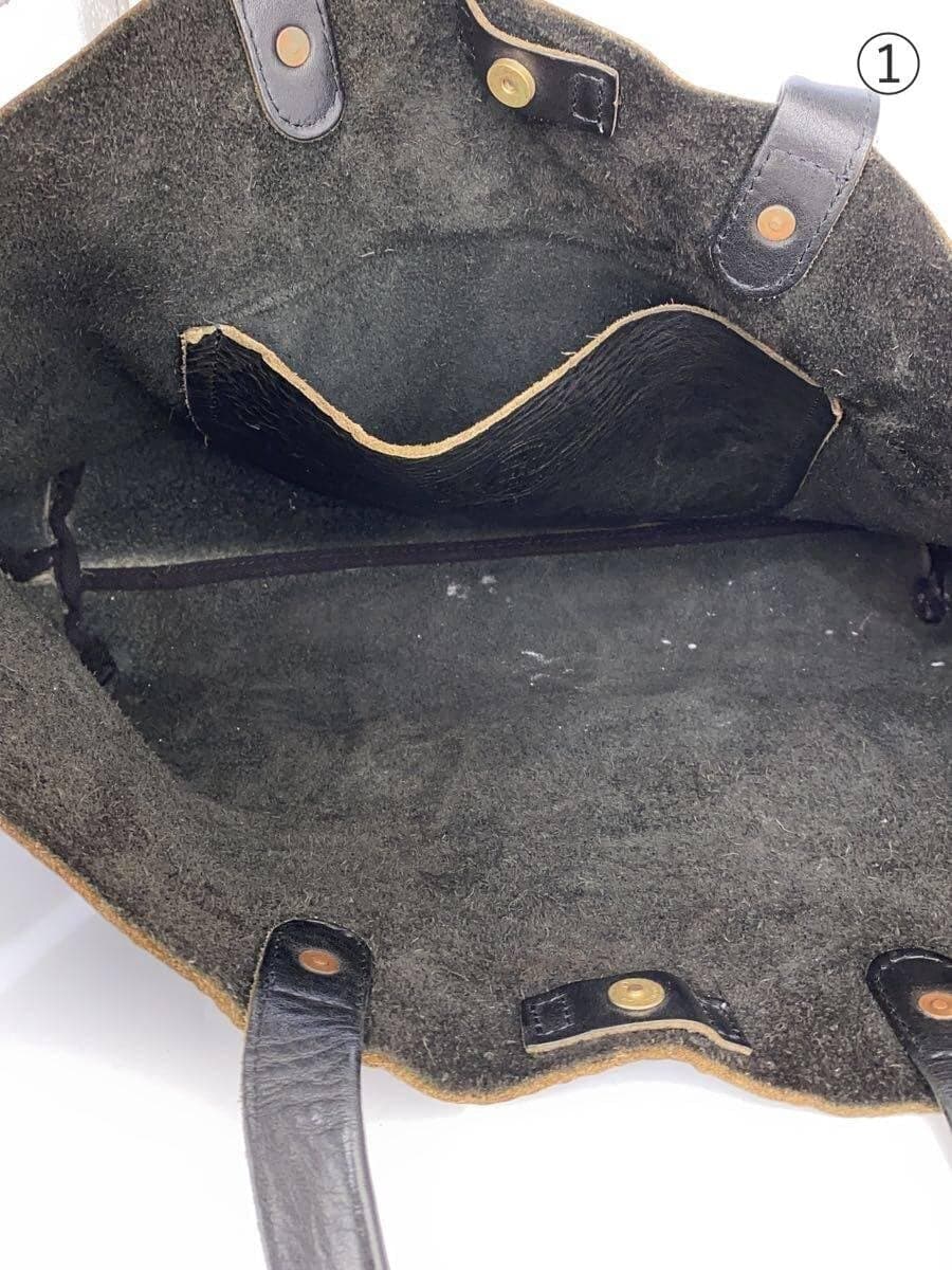 SLOW Tote Bag Leather BLK 6