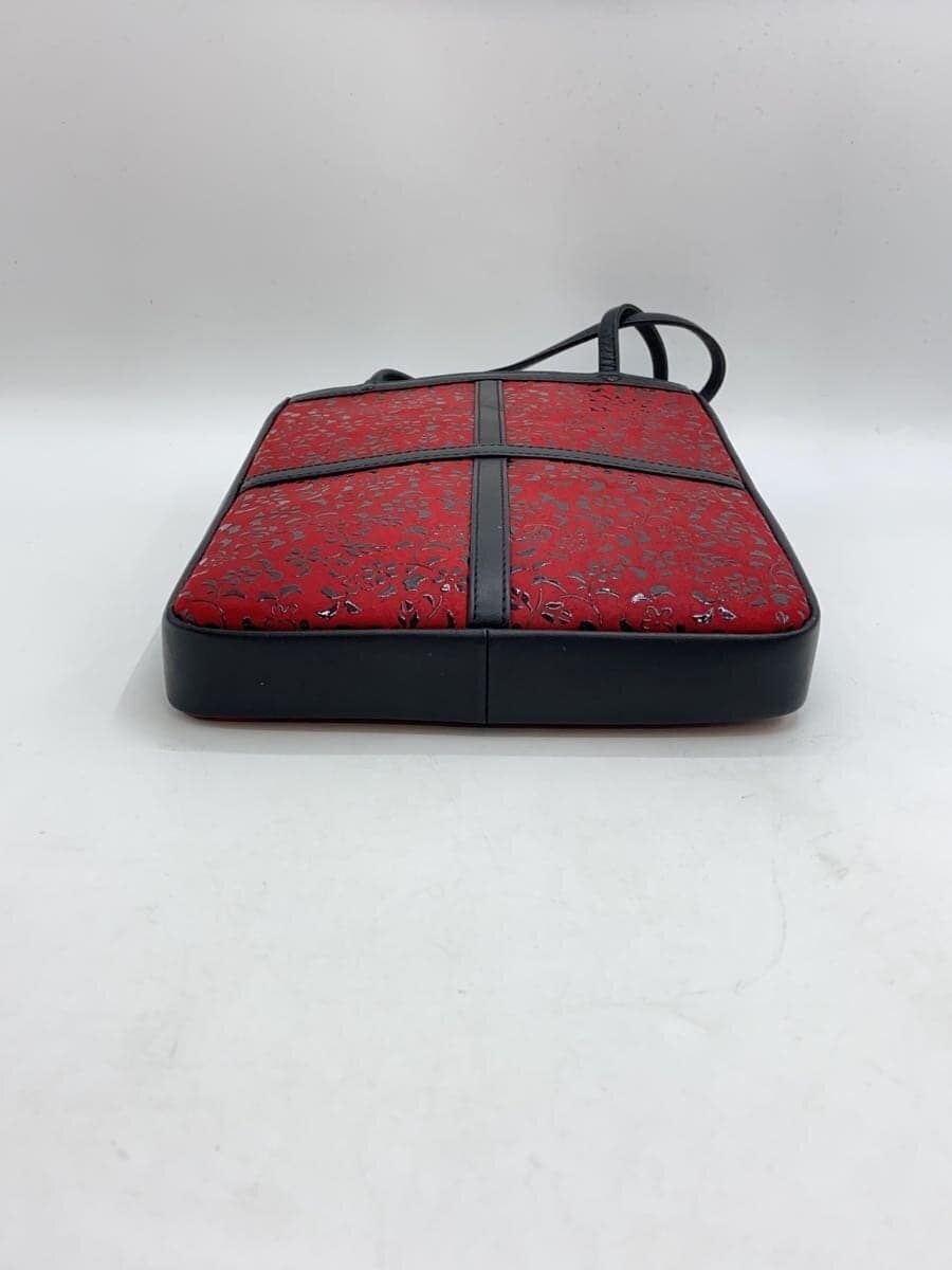 Inden-ya (INDEN-YA)Handbag Leather RED All Over Pattern 4