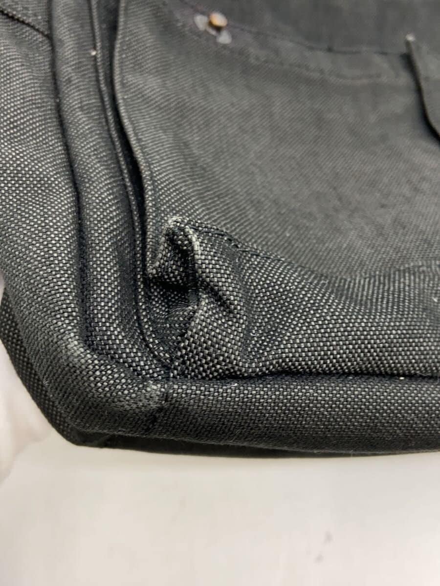PORTER Shoulder Bag Canvas GRY Solid 592-06582 Corner Scuff 8