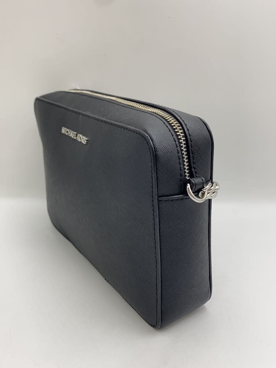 MICHAEL KORS Shoulder Bag Leather Black Solid Color 2