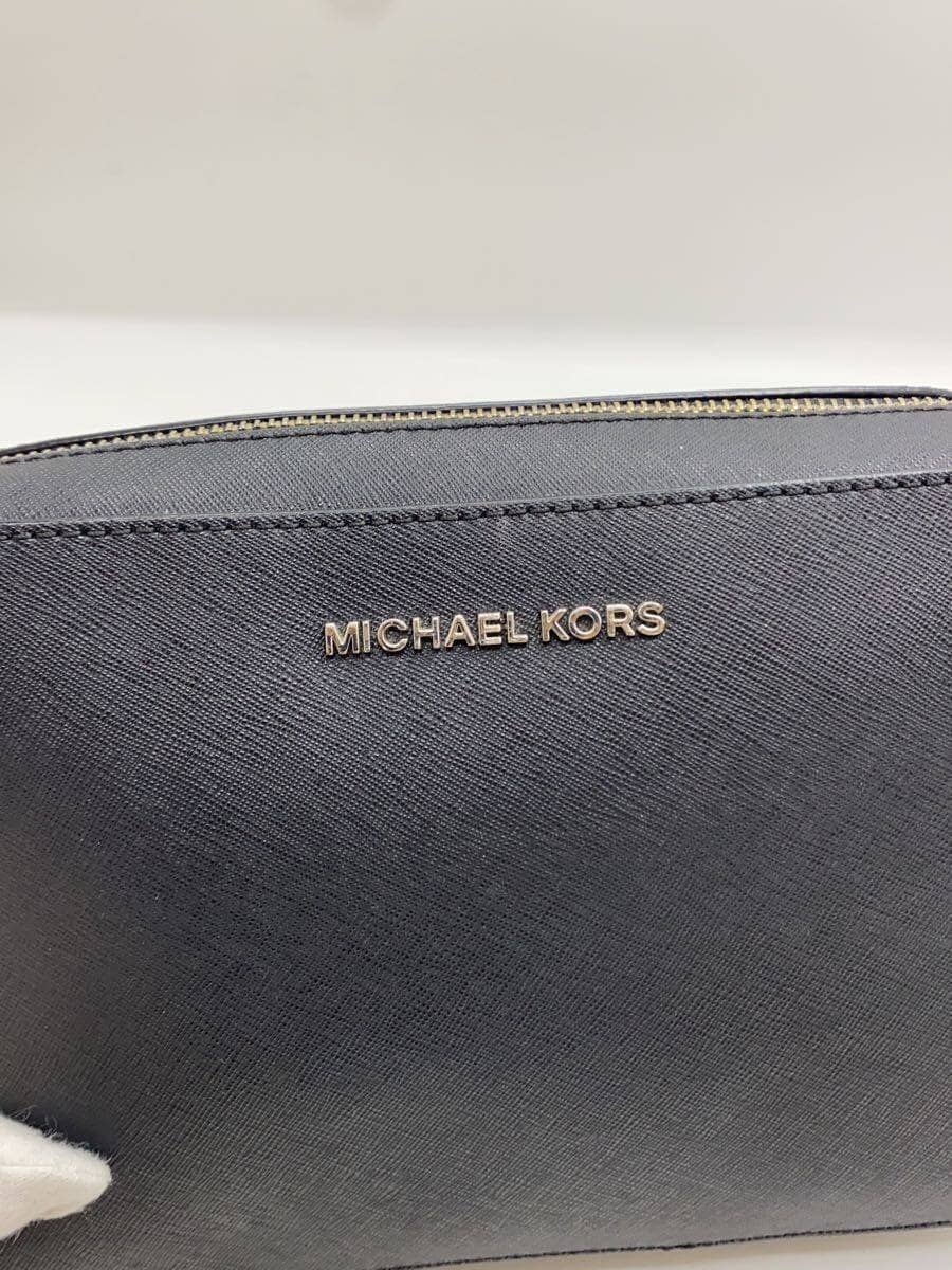 MICHAEL KORS Shoulder Bag Leather Black Solid Color 5