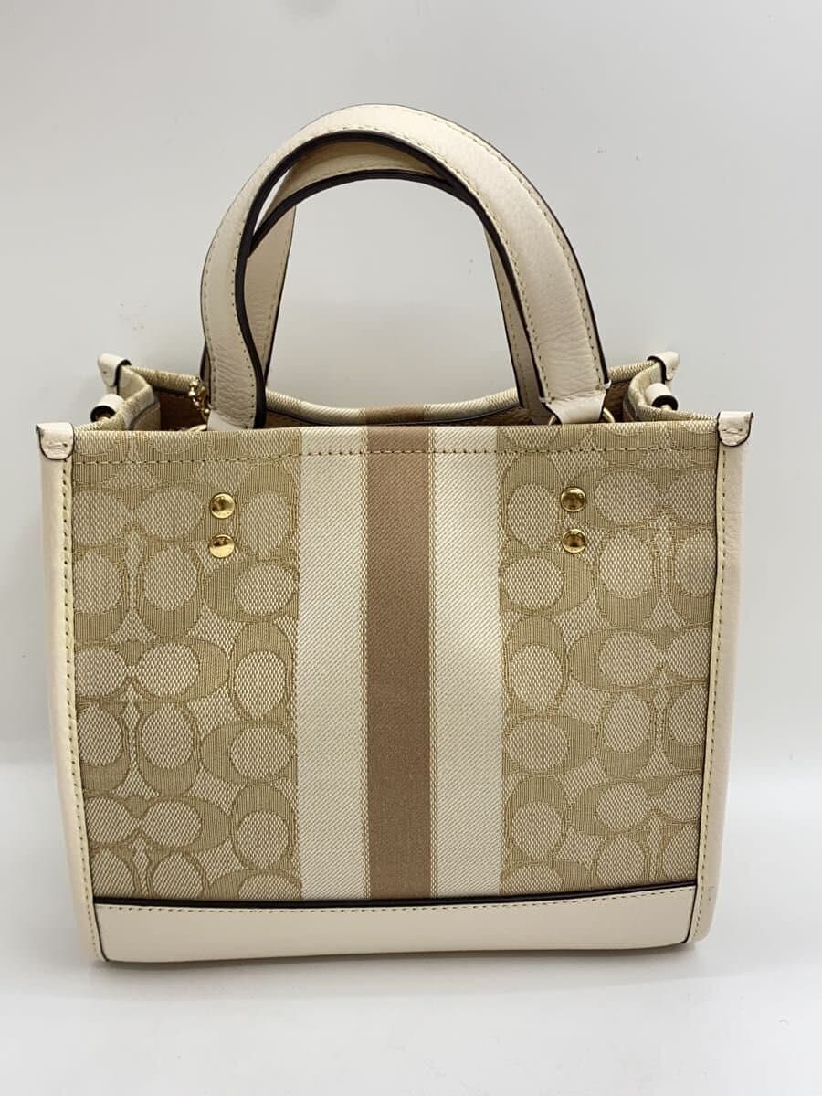 COACH Demps Tote 22 Tote Bag Canvas CRM C8417 3