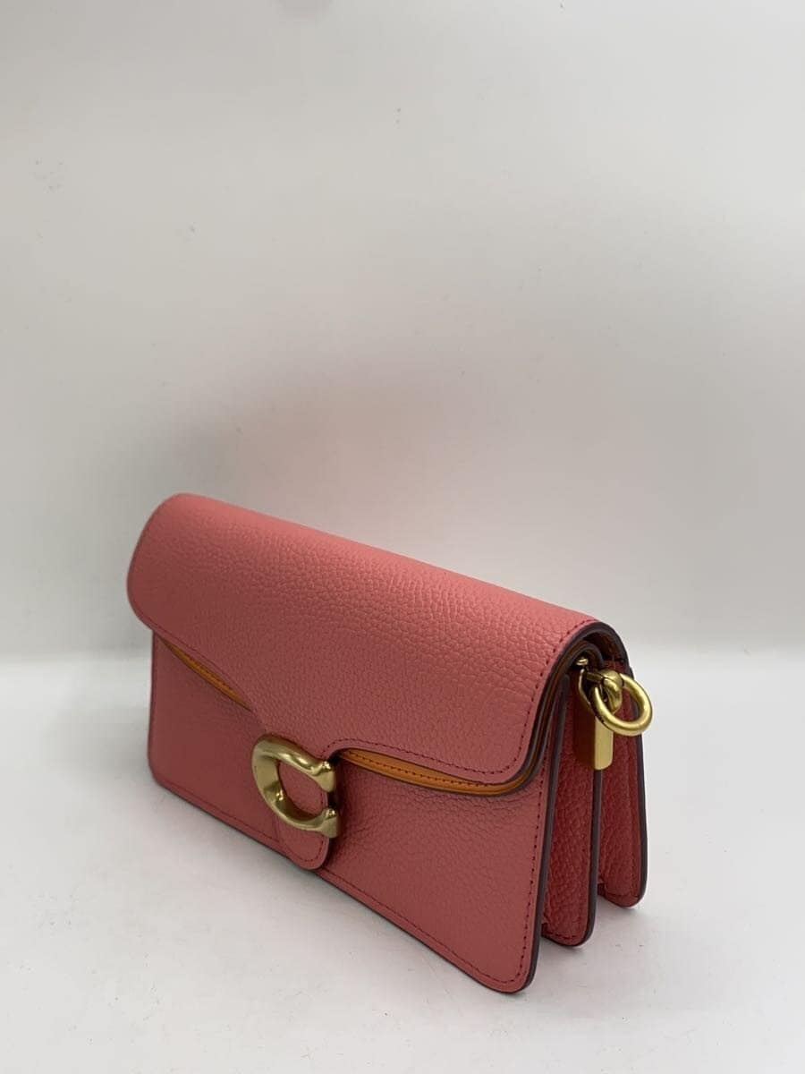 COACH Chain Clutch Shoulder Bag Leather PNK Solid 76199 2