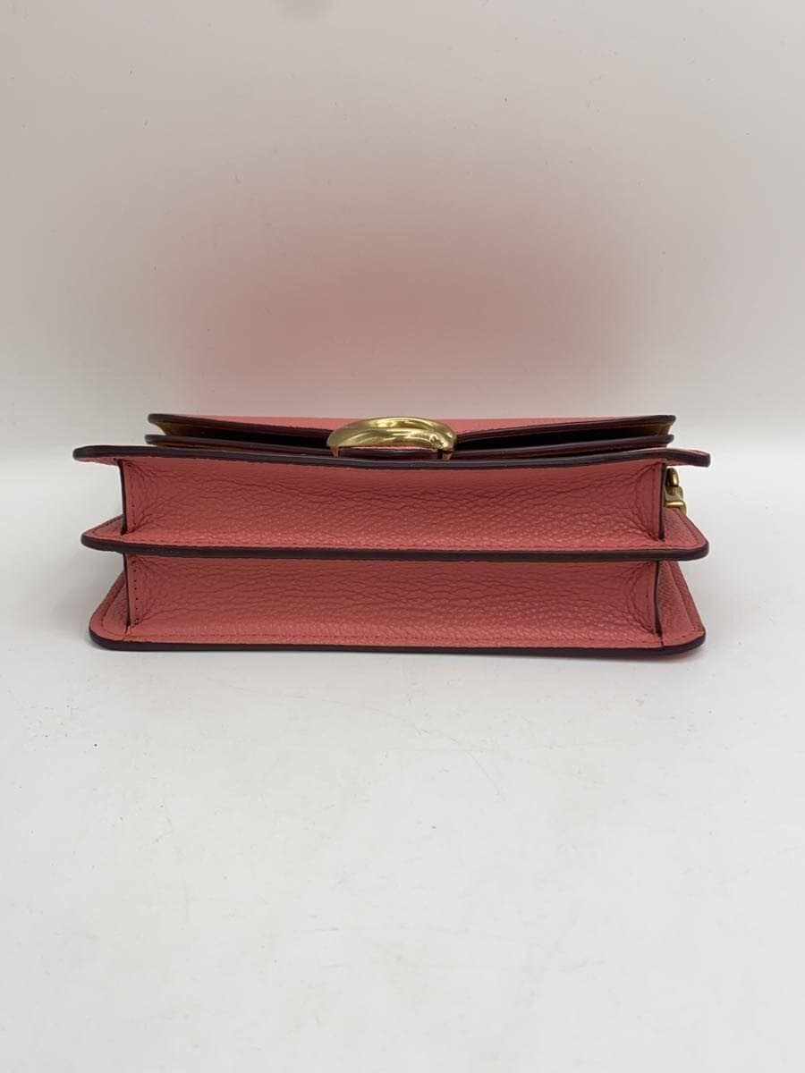 COACH Chain Clutch Shoulder Bag Leather PNK Solid 76199 4