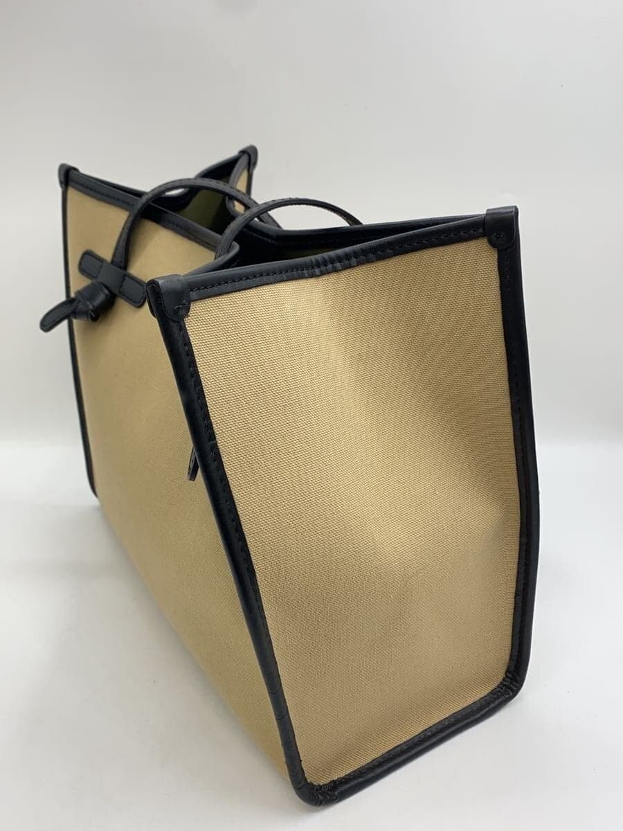 GIANNI CHIARINI Tote Bag Canvas Beige Plain 2
