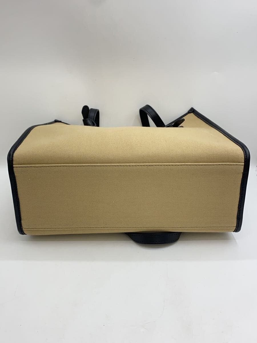 GIANNI CHIARINI Tote Bag Canvas Beige Plain 4