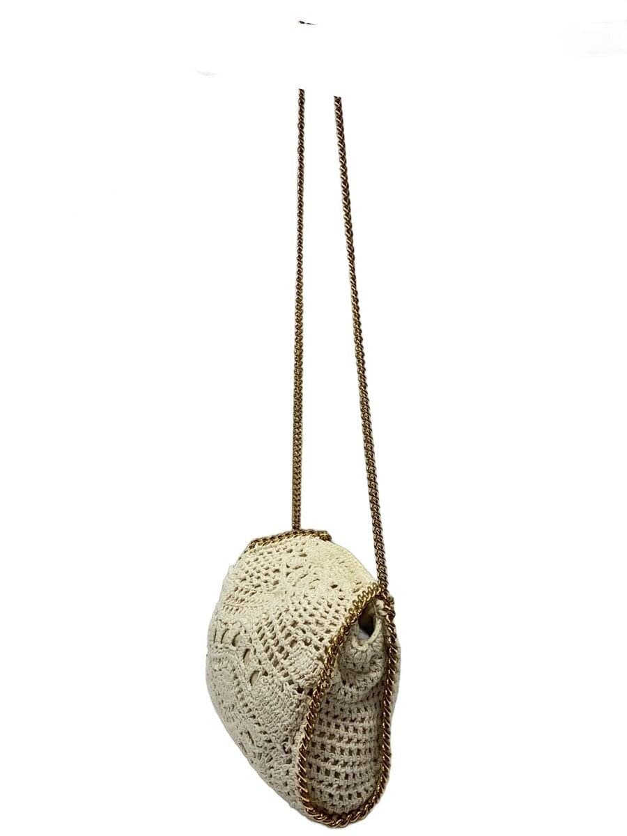 STELLAMcCARTNEY Mini Crochet Knit Bag -- WHT 2