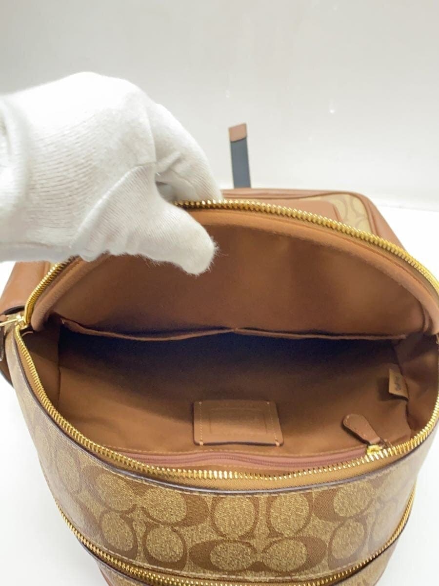 COACH Coat Backpack_Signature -- BEG All-Over Print 5671 6