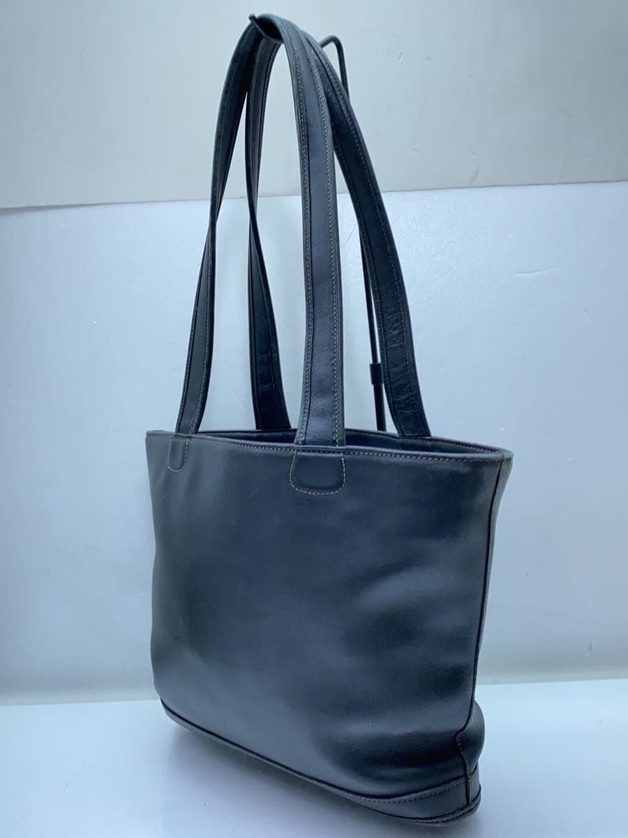 COACH tote bag leather BLK plain 9302 2