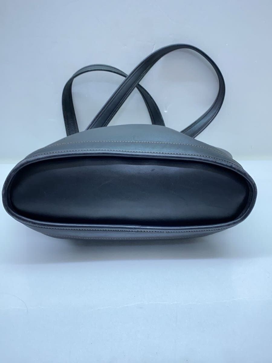 COACH tote bag leather BLK plain 9302 4