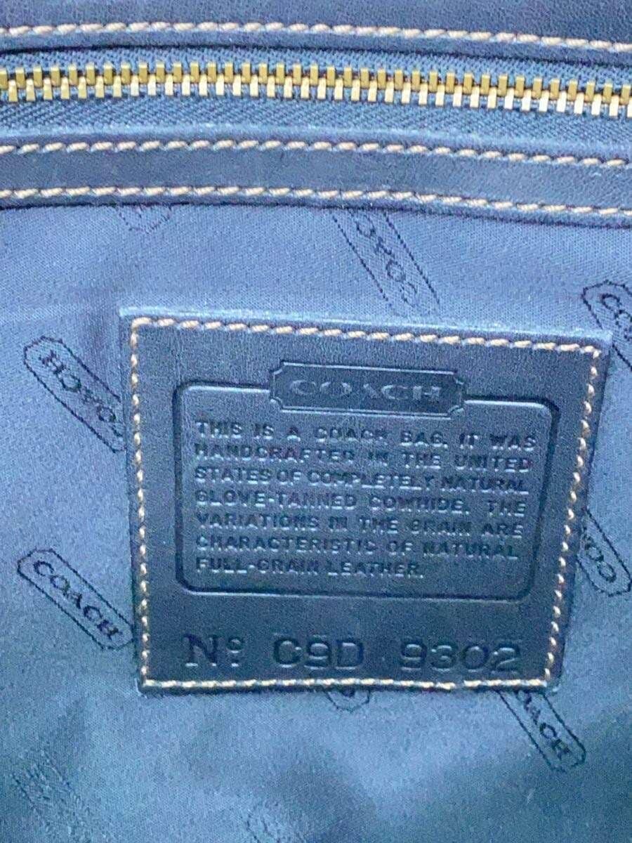 COACH tote bag leather BLK plain 9302 5