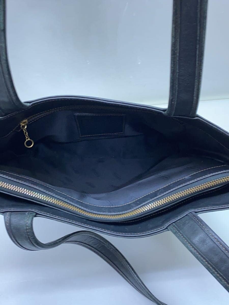 COACH tote bag leather BLK plain 9302 6