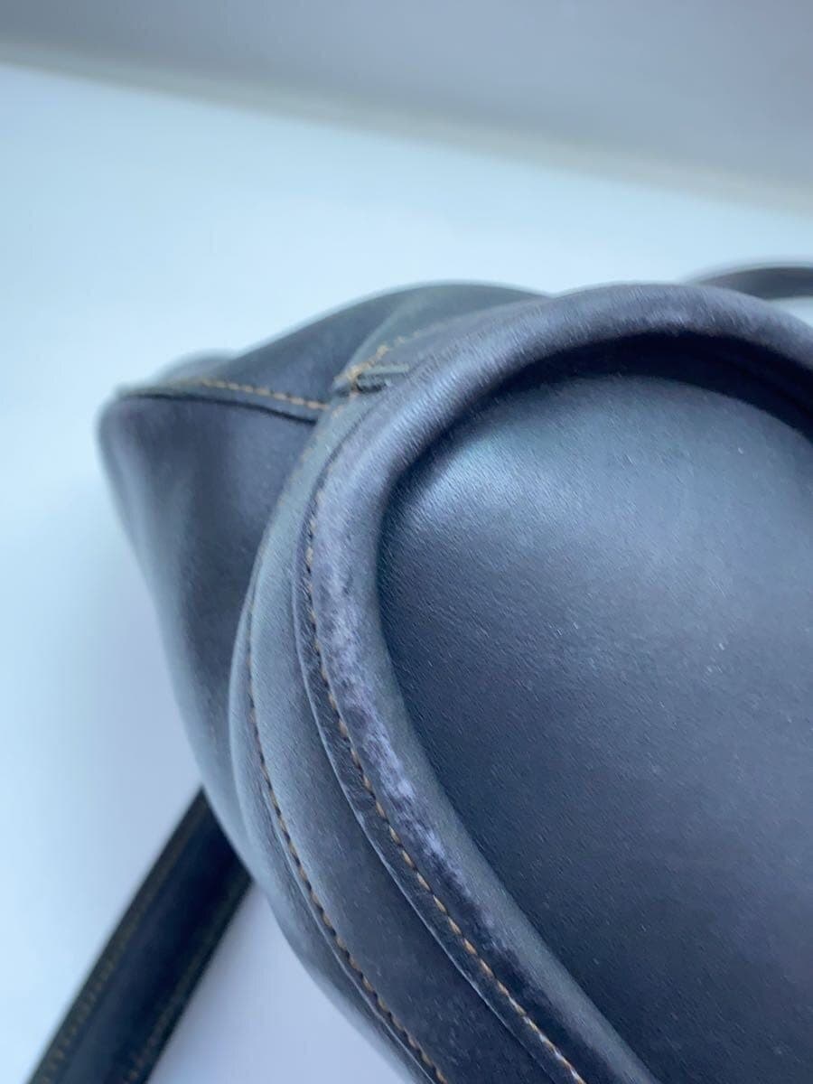 COACH tote bag leather BLK plain 9302 8