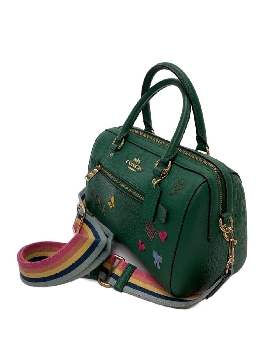 COACH handbag leather GRN 2