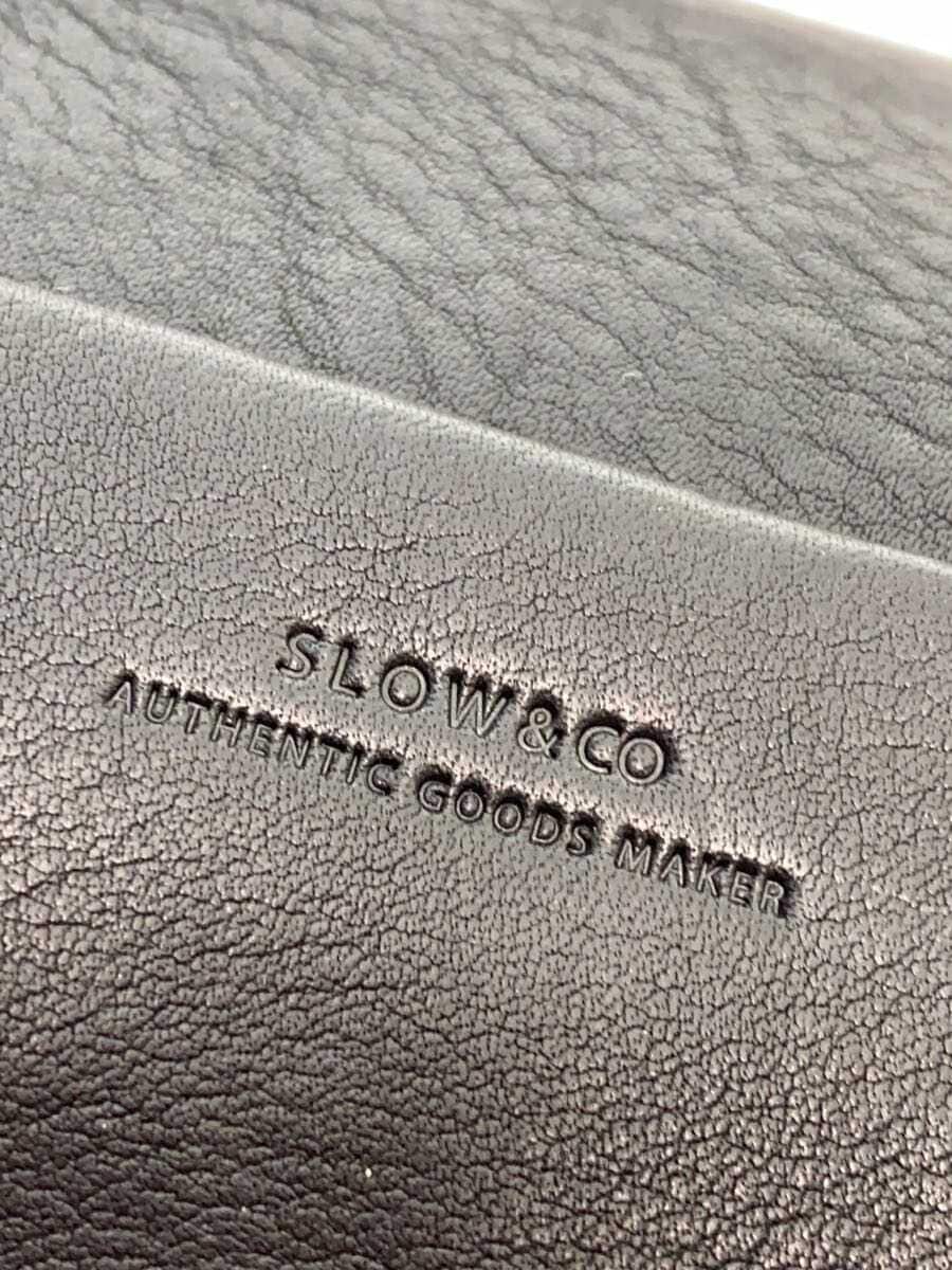 SLOW&CO Shoulder Bag Leather Black Plain 5
