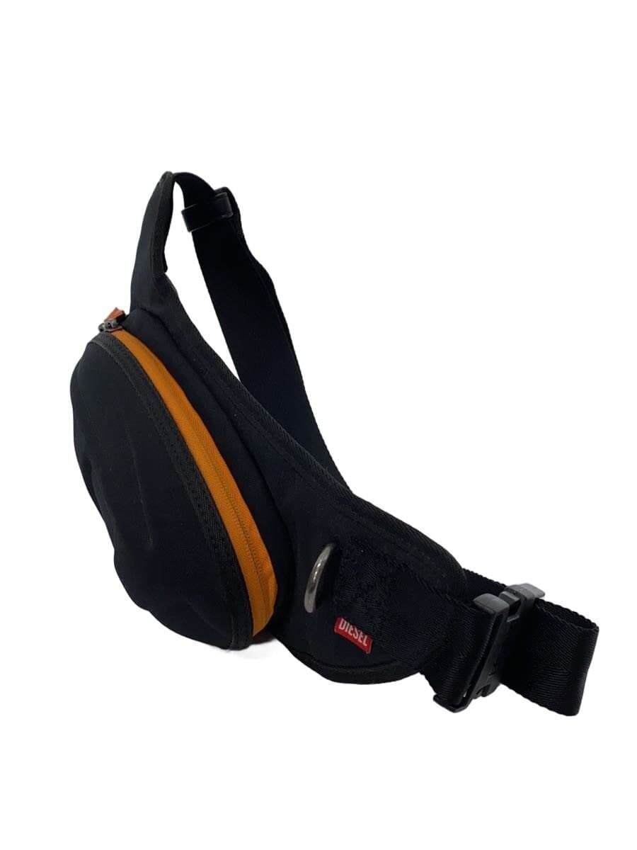 DIESELD logo crossbody usability shoulder bag cotton BLK 2