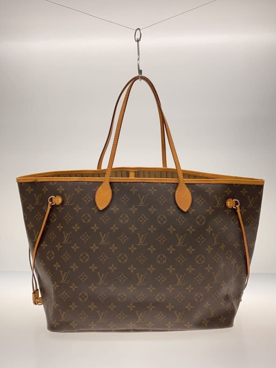 LOUIS VUITTON 1) Neverfull GM Monogram Canvas PVC BRW M40157 3