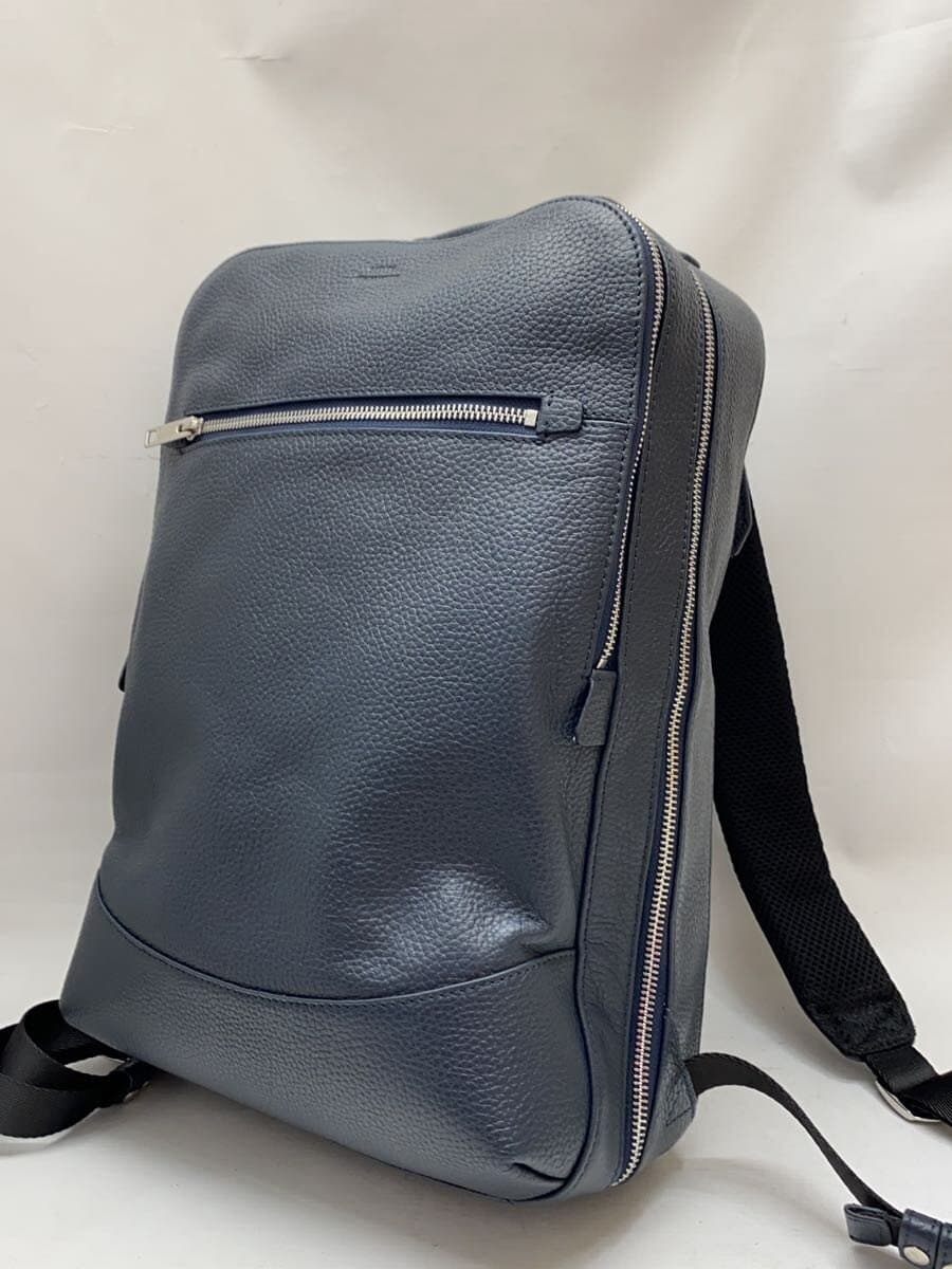 SEEKER Backpack Leather Navy Plain 2